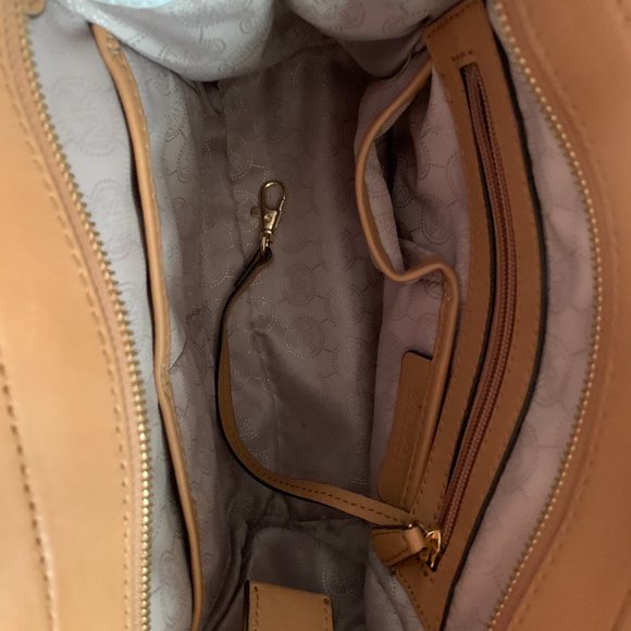 Michael Kors Hamilton Top Zip Color Block Leather Tote Bag With Gold -MSRP: $368 - Picture 5 of 7